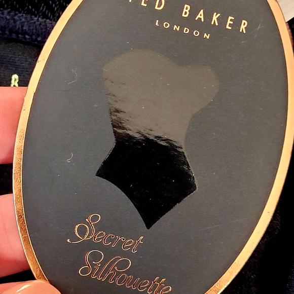 NWT Ted Baker Pointelle Deep V Plunge Swimsuit in Black 4 - Picture 9 of 11